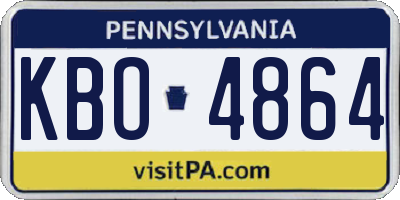 PA license plate KBO4864
