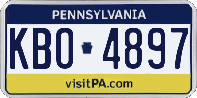 PA license plate KBO4897