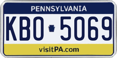 PA license plate KBO5069