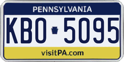 PA license plate KBO5095