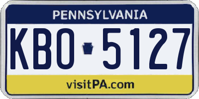 PA license plate KBO5127