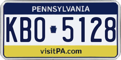 PA license plate KBO5128
