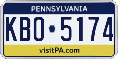 PA license plate KBO5174