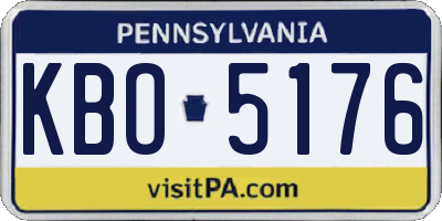 PA license plate KBO5176