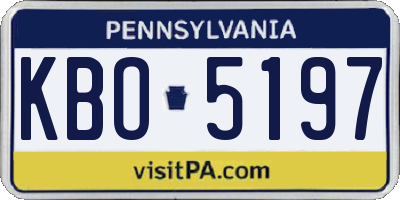 PA license plate KBO5197
