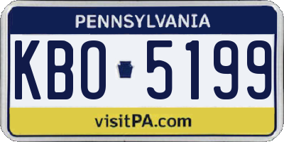 PA license plate KBO5199