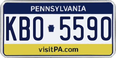 PA license plate KBO5590