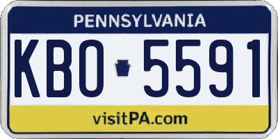 PA license plate KBO5591