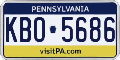 PA license plate KBO5686