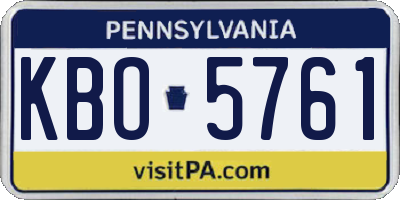PA license plate KBO5761