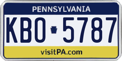 PA license plate KBO5787