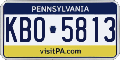 PA license plate KBO5813