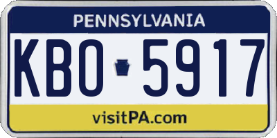 PA license plate KBO5917