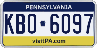 PA license plate KBO6097