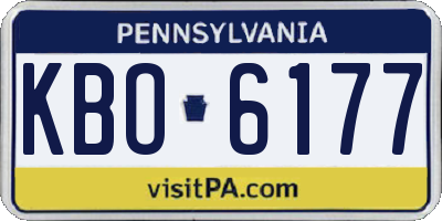 PA license plate KBO6177