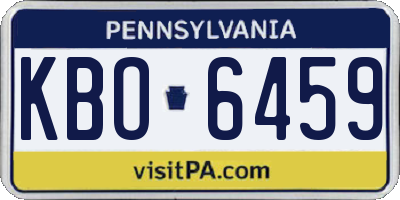 PA license plate KBO6459