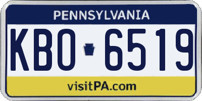 PA license plate KBO6519