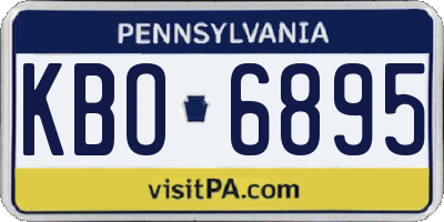 PA license plate KBO6895