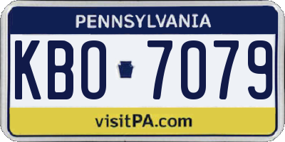PA license plate KBO7079