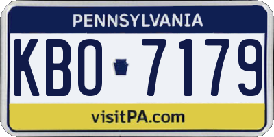 PA license plate KBO7179