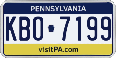 PA license plate KBO7199