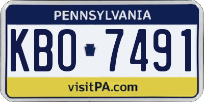 PA license plate KBO7491