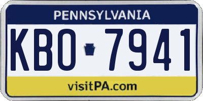 PA license plate KBO7941
