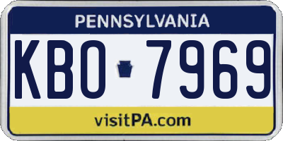 PA license plate KBO7969