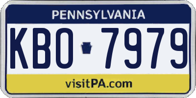 PA license plate KBO7979