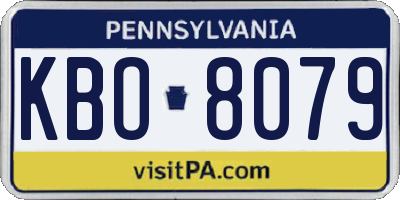 PA license plate KBO8079