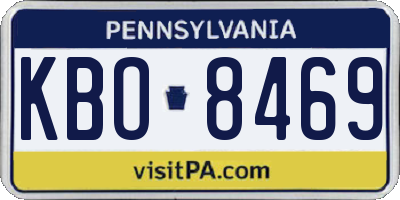 PA license plate KBO8469