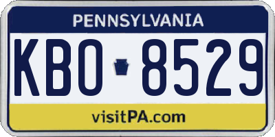PA license plate KBO8529