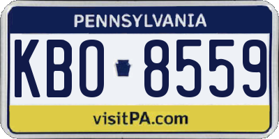 PA license plate KBO8559