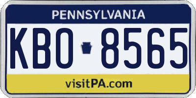 PA license plate KBO8565