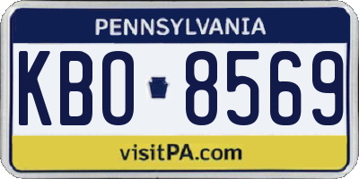 PA license plate KBO8569