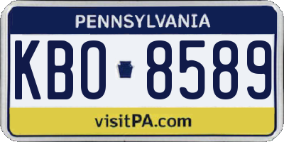 PA license plate KBO8589