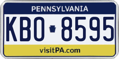 PA license plate KBO8595