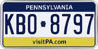 PA license plate KBO8797