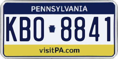 PA license plate KBO8841