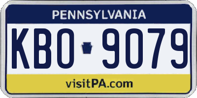 PA license plate KBO9079