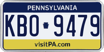 PA license plate KBO9479