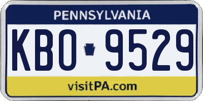 PA license plate KBO9529