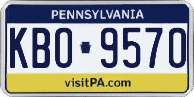 PA license plate KBO9570