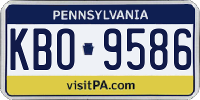 PA license plate KBO9586
