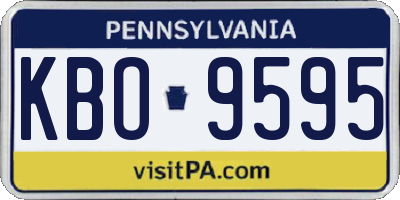 PA license plate KBO9595