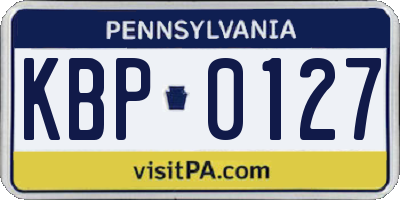 PA license plate KBP0127