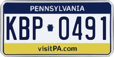 PA license plate KBP0491