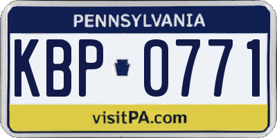 PA license plate KBP0771