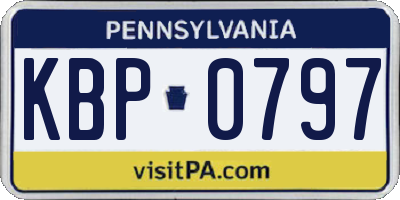 PA license plate KBP0797