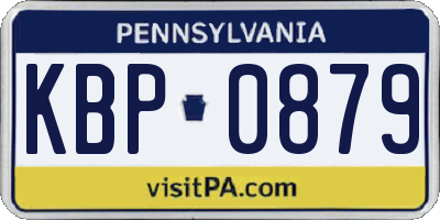 PA license plate KBP0879